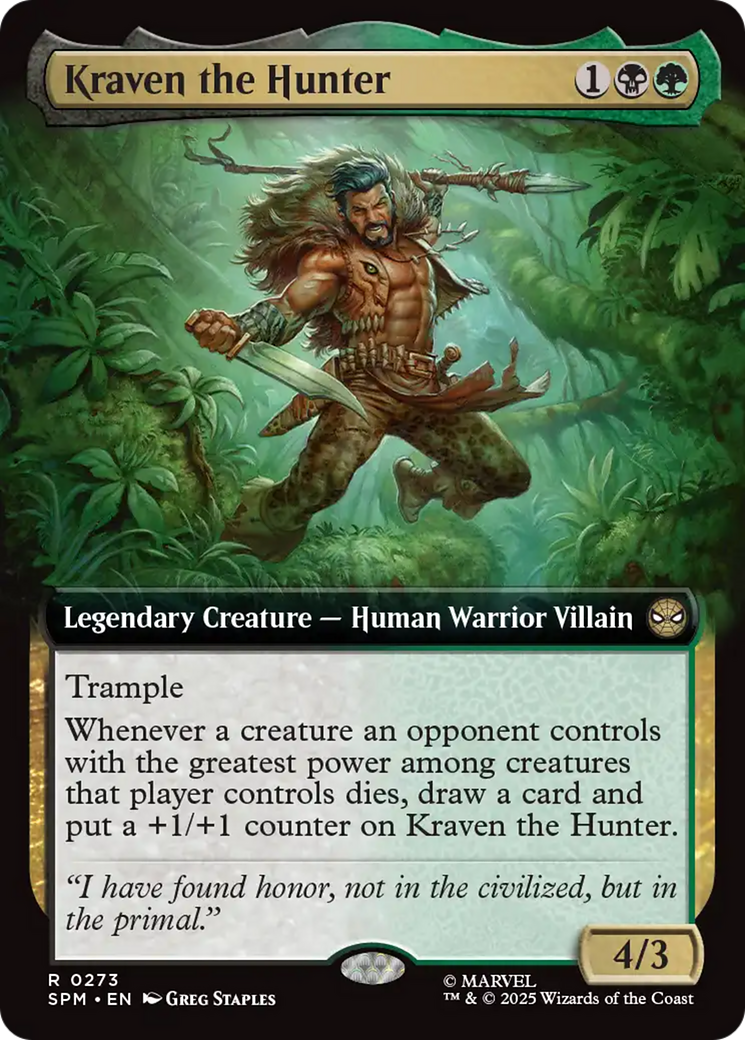 Kraven the Hunter (Extended Art) [Marvel's Spider-Man] | Cards and Coasters CA