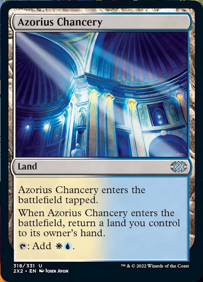 Azorius Chancery [Double Masters 2022] | Cards and Coasters CA