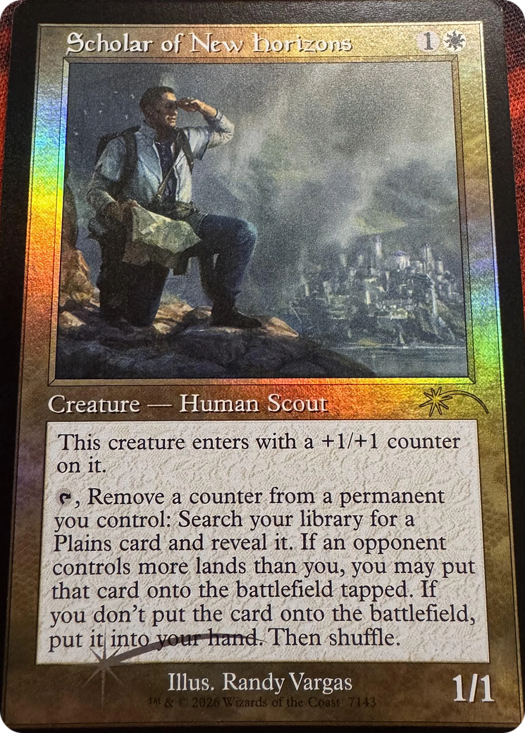 Scholar of New Horizons (Retro Frame) [Secret Lair Drop Series] | Cards and Coasters CA