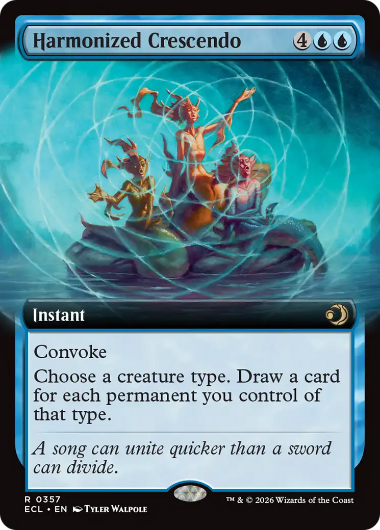 Harmonized Crescendo (Extended Art) [Lorwyn Eclipsed] | Cards and Coasters CA
