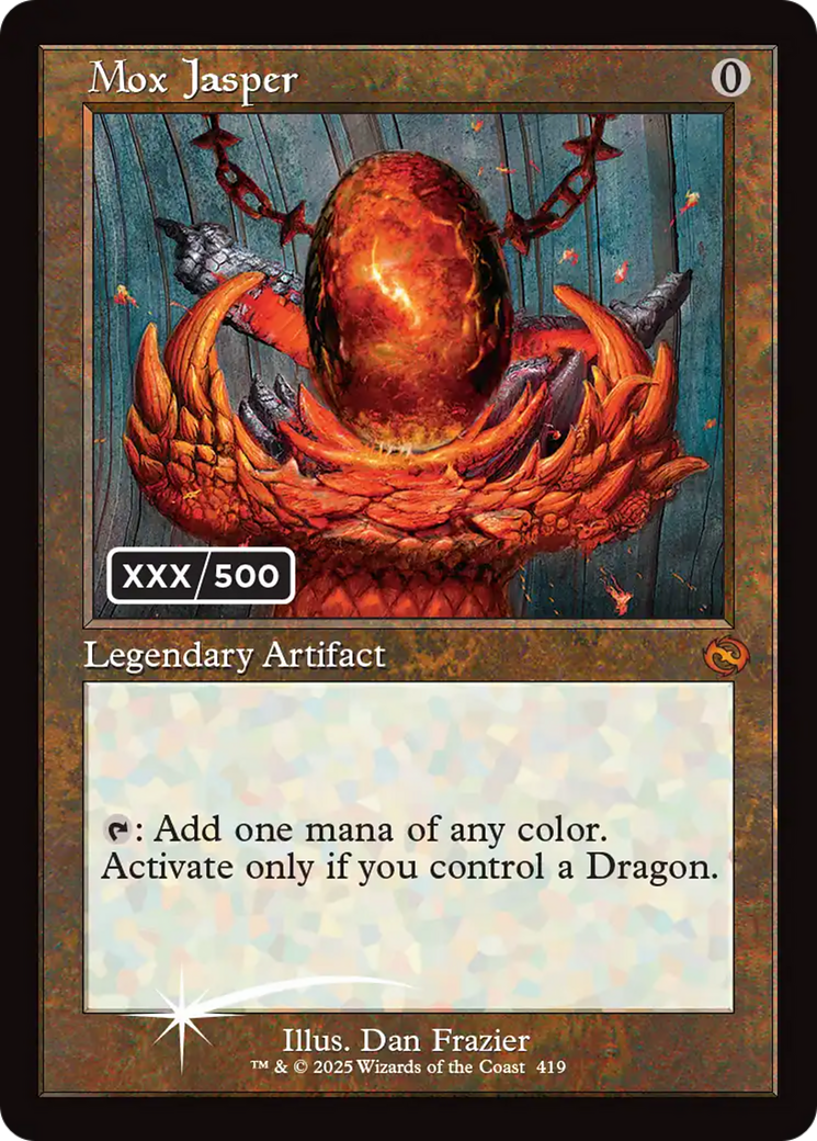 Mox Jasper (Serial Numbered) [Tarkir: Dragonstorm] | Cards and Coasters CA