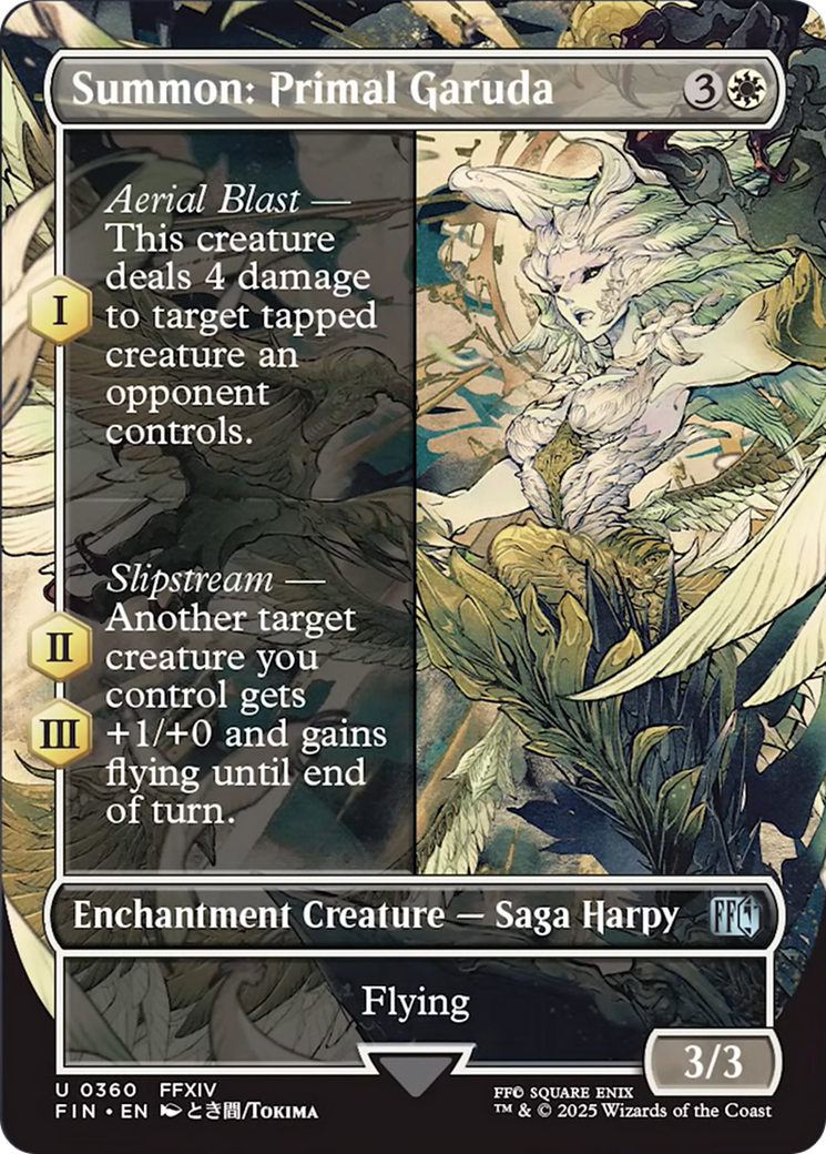 Summon: Primal Garuda (Borderless) [FINAL FANTASY] | Cards and Coasters CA