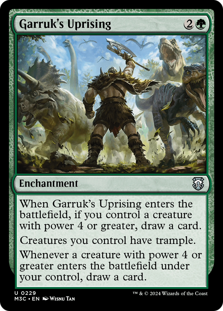 Garruk's Uprising (Ripple Foil) [Modern Horizons 3 Commander] | Cards and Coasters CA