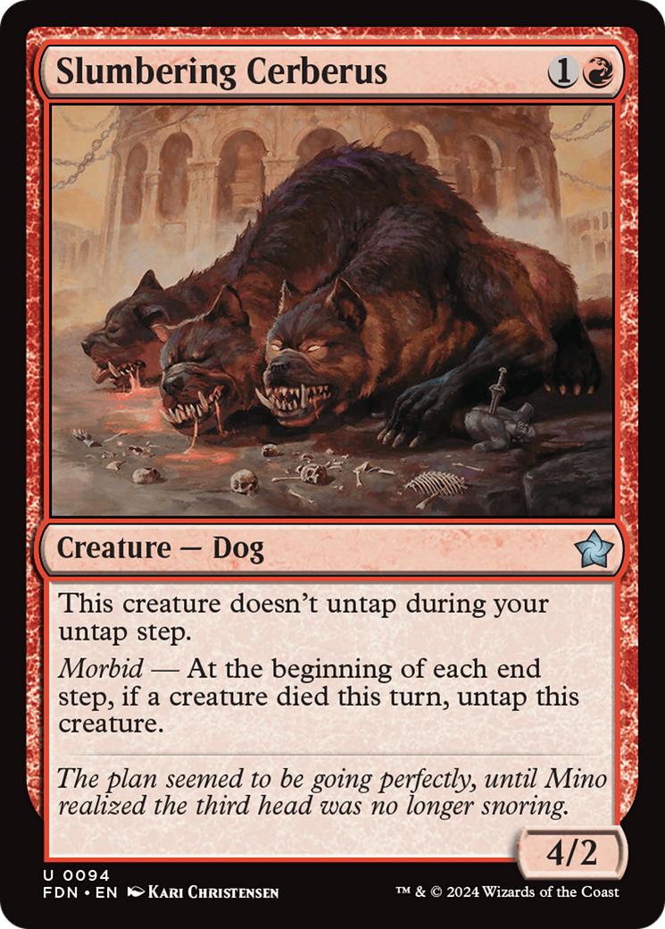 Slumbering Cerberus [Foundations] | Cards and Coasters CA