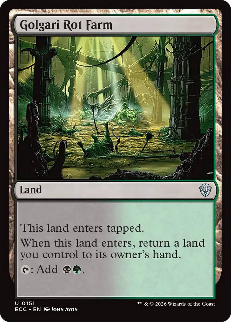Golgari Rot Farm [Lorwyn Eclipsed Commander] | Cards and Coasters CA