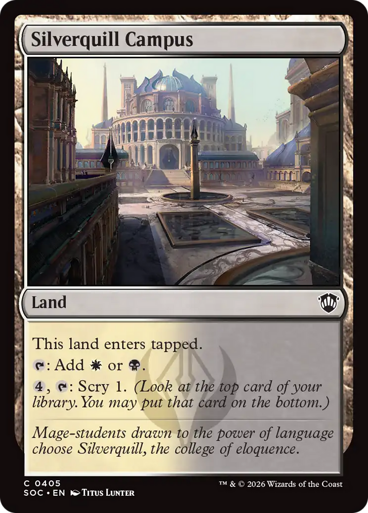 Silverquill Campus [Secrets of Strixhaven Commander] | Cards and Coasters CA
