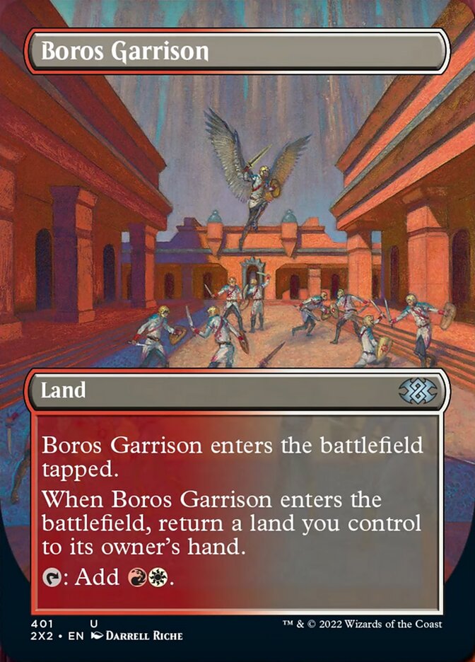 Boros Garrison (Borderless Alternate Art) [Double Masters 2022] | Cards and Coasters CA