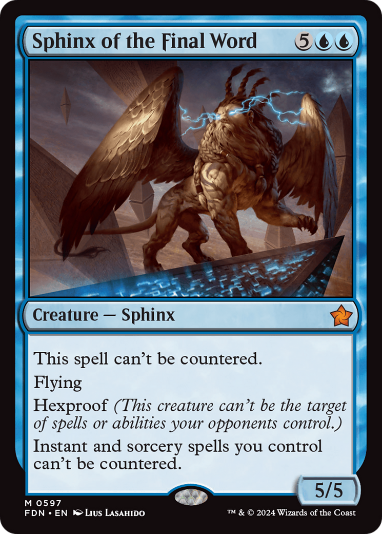 Sphinx of the Final Word [Foundations] | Cards and Coasters CA