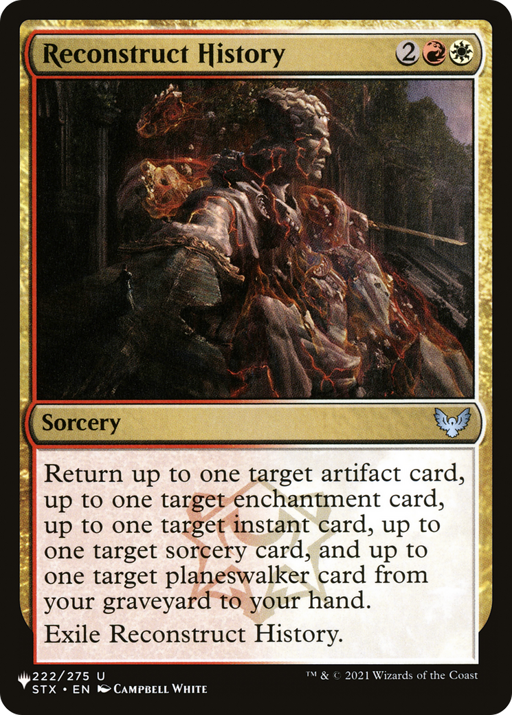 Reconstruct History [The List] | Cards and Coasters CA