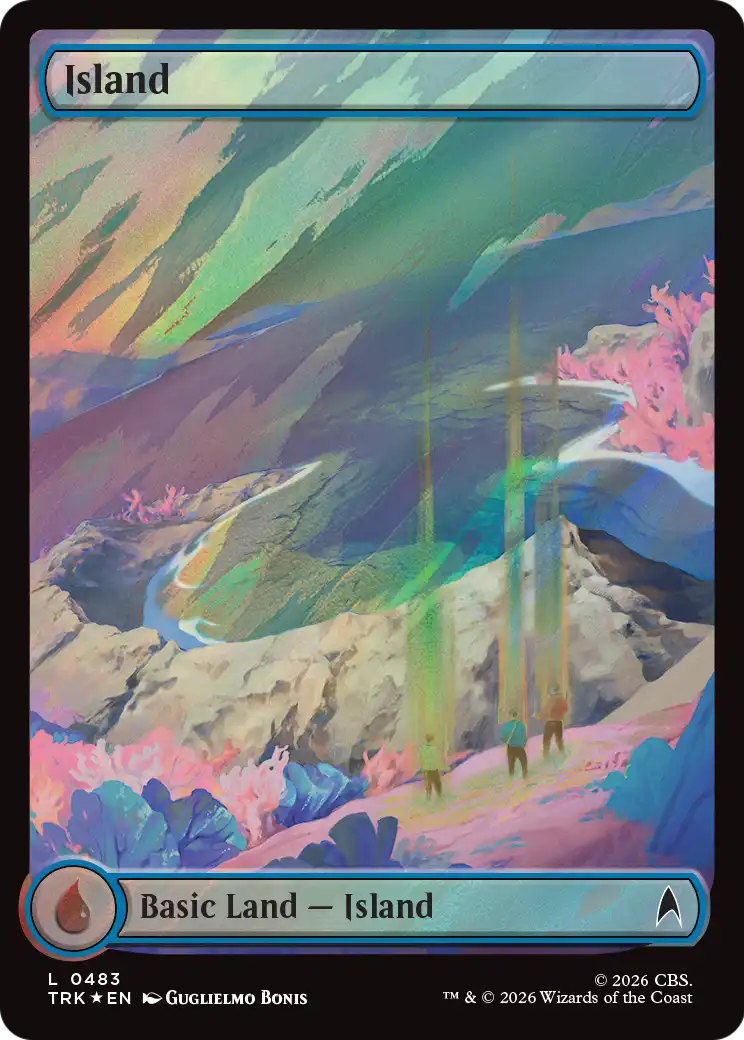 Island (0483) (Surge Foil) [Star Trek] | Cards and Coasters CA