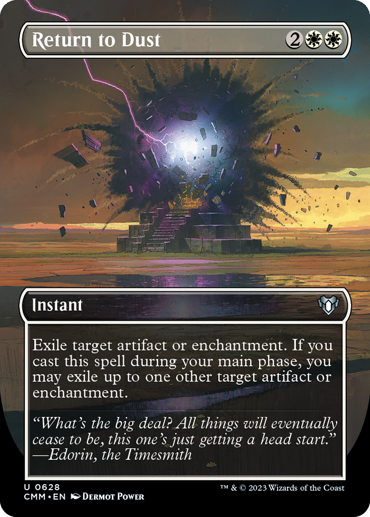 Return to Dust (Borderless Alternate Art) [Commander Masters] | Cards and Coasters CA
