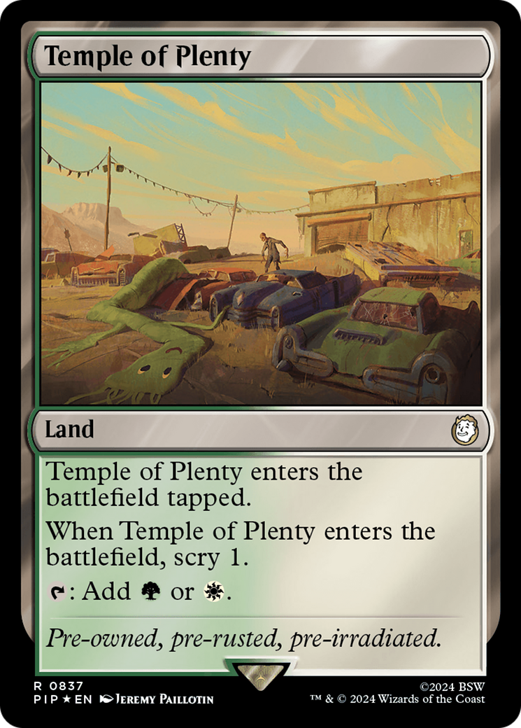 Temple of Plenty (Surge Foil) [Fallout] | Cards and Coasters CA