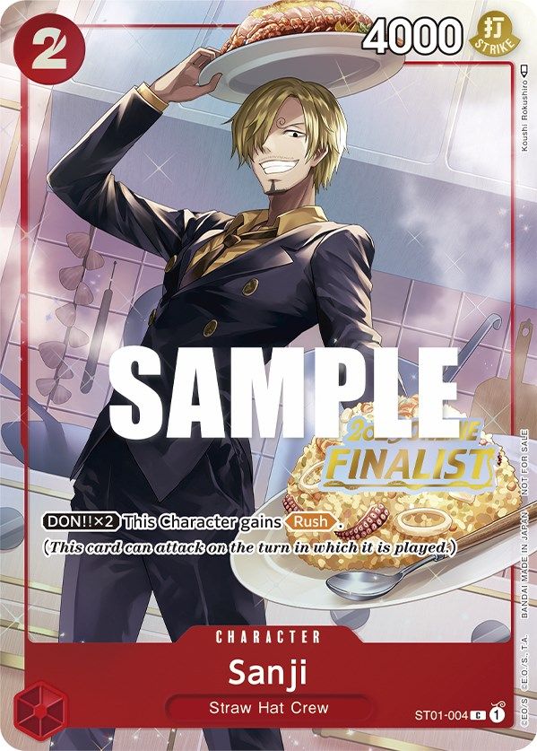 Sanji (Online Regional 2023) [Finalist] [One Piece Promotion Cards] | Cards and Coasters CA