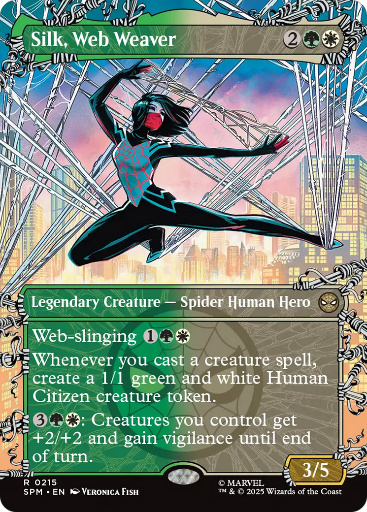Silk, Web Weaver (Borderless) [Marvel's Spider-Man] | Cards and Coasters CA