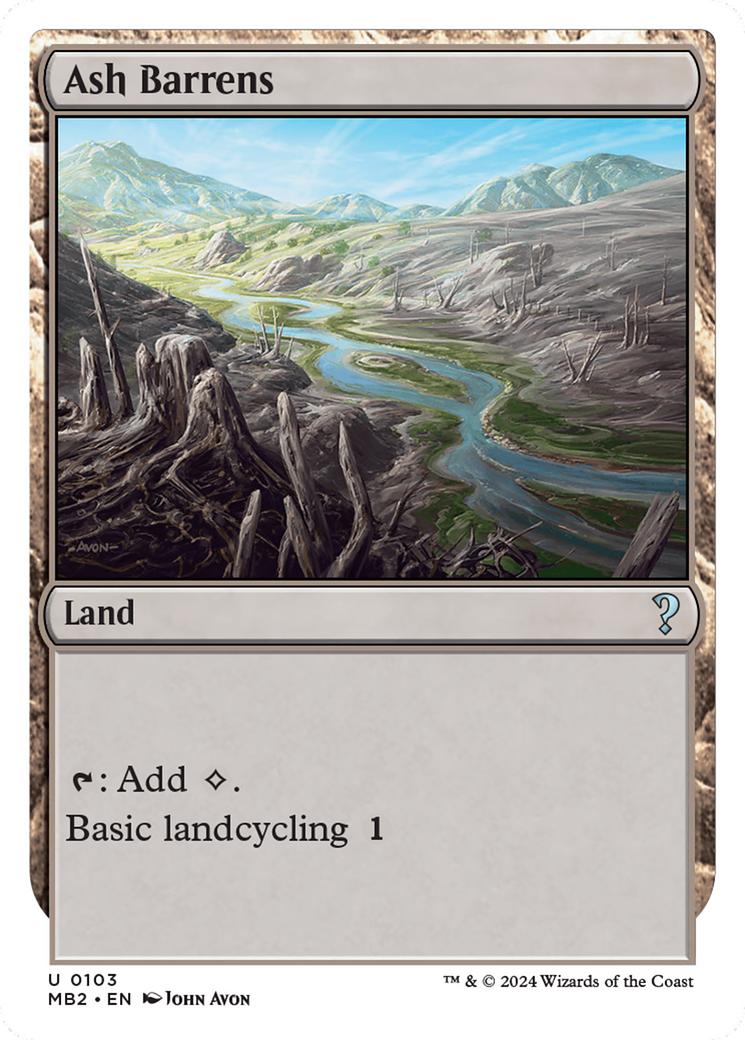 Ash Barrens (White Border) [Mystery Booster 2] | Cards and Coasters CA