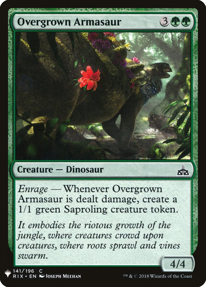 Overgrown Armasaur [Mystery Booster] | Cards and Coasters CA