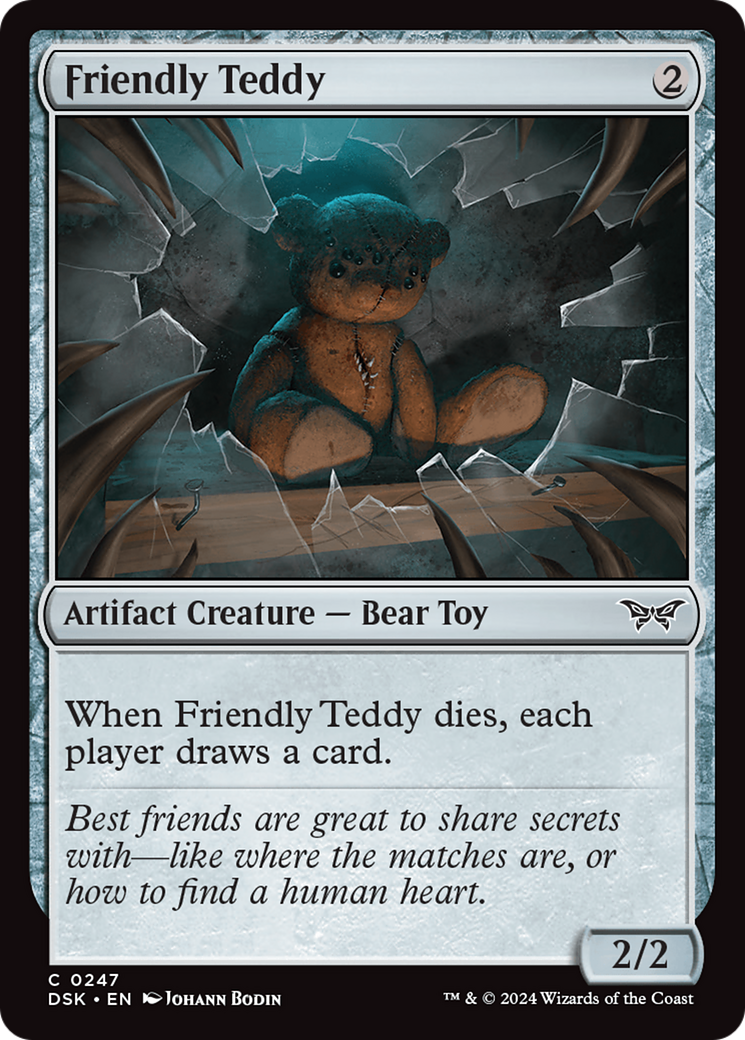 Friendly Teddy [Duskmourn: House of Horror] | Cards and Coasters CA