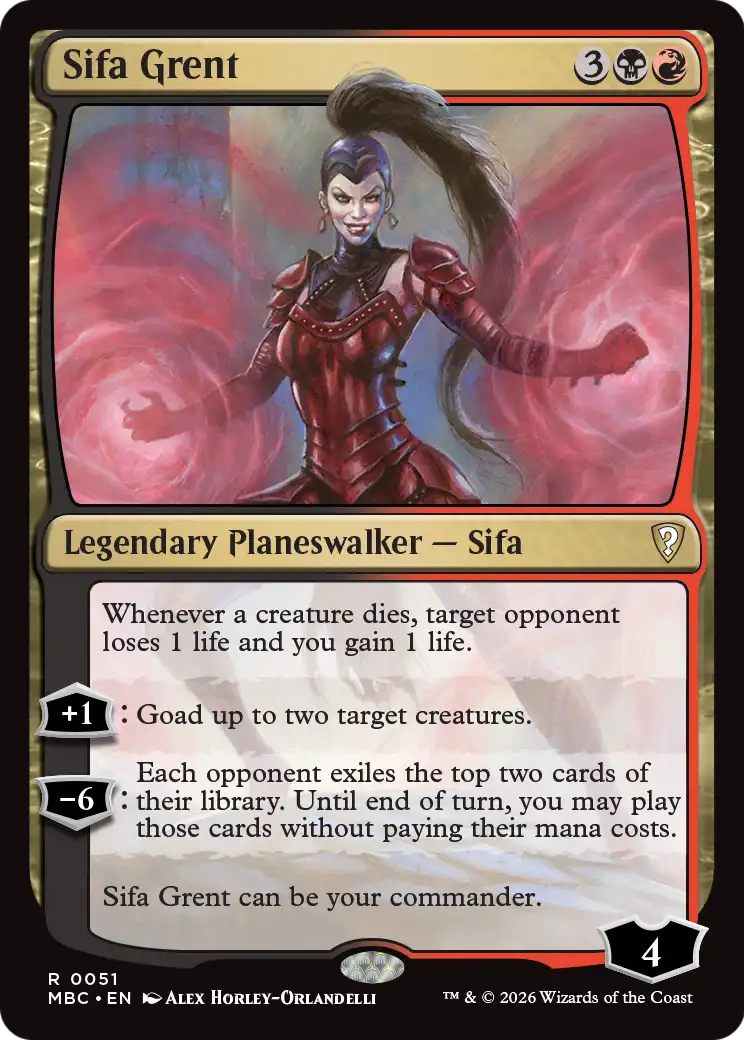 Sifa Grent [Mystery Booster: Commander Edition] | Cards and Coasters CA