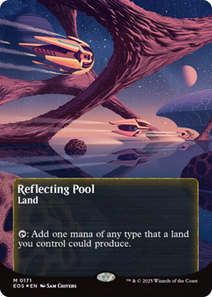 Reflecting Pool (0171) (Borderless) (Galaxy Foil) [Edge of Eternities: Stellar Sights] | Cards and Coasters CA