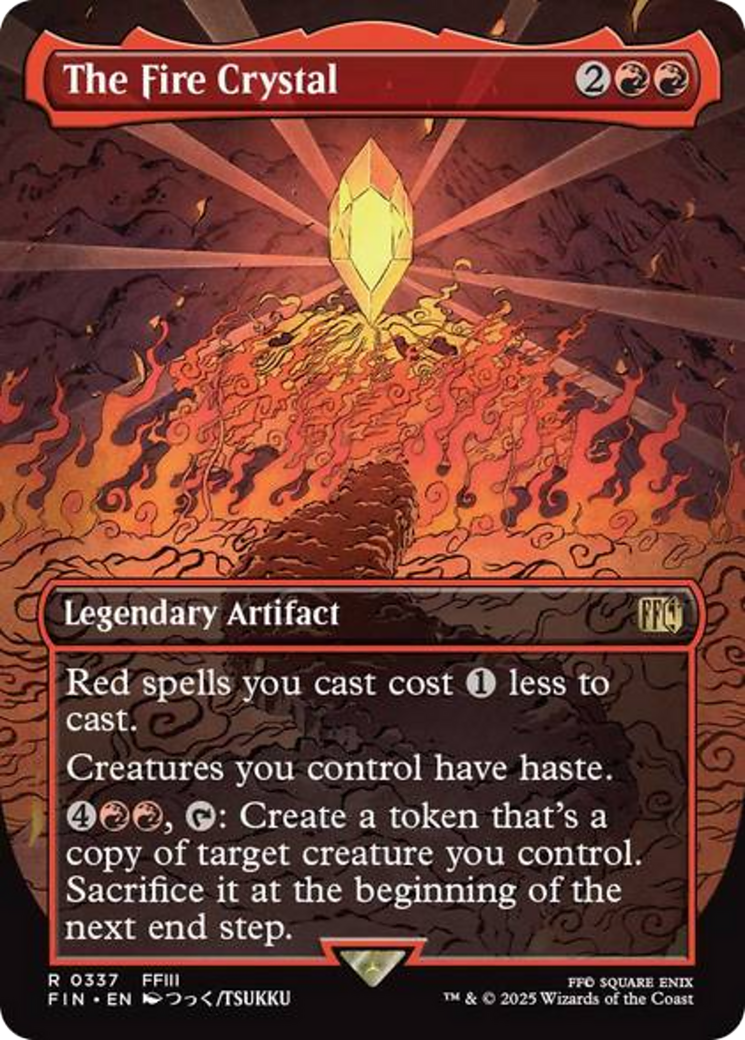 The Fire Crystal (Borderless) [FINAL FANTASY] | Cards and Coasters CA