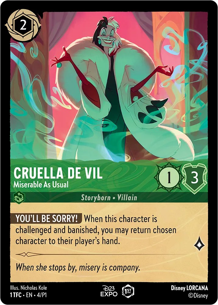 Cruella de Vil (4) [D23 Promos] | Cards and Coasters CA