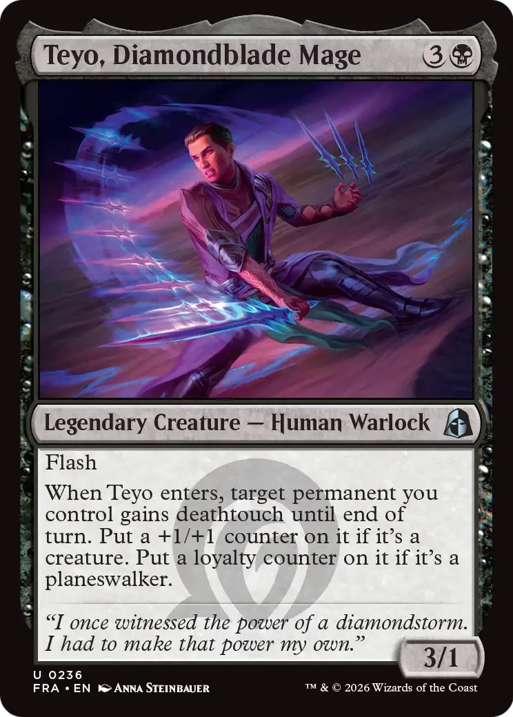 Teyo, Diamondblade Mage [Reality Fracture] | Cards and Coasters CA