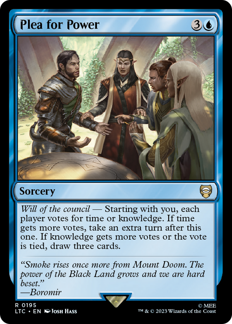 Plea for Power [The Lord of the Rings: Tales of Middle-Earth Commander] | Cards and Coasters CA