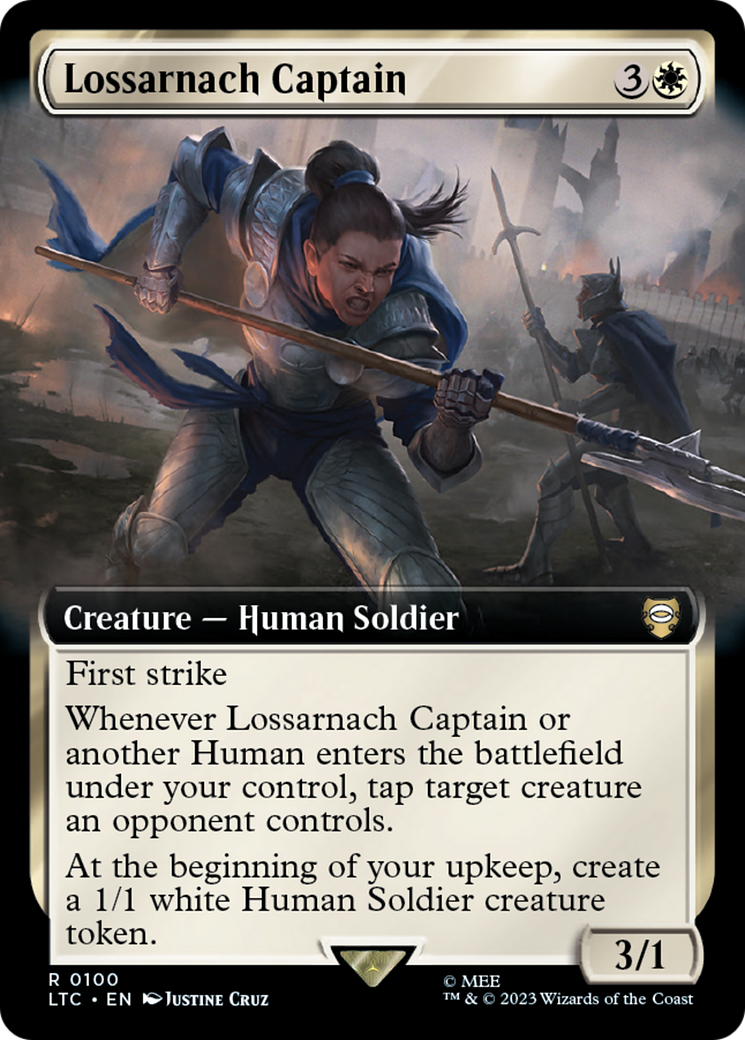 Lossarnach Captain (Extended Art) [The Lord of the Rings: Tales of Middle-Earth Commander] | Cards and Coasters CA