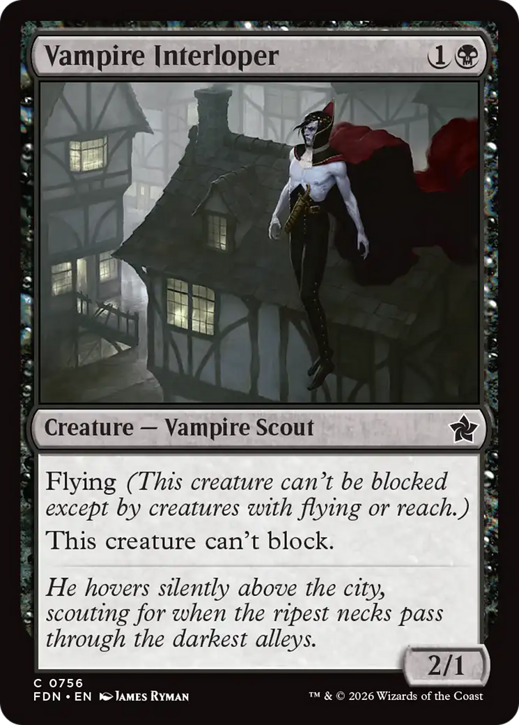 Vampire Interloper (0756) [Foundations] | Cards and Coasters CA