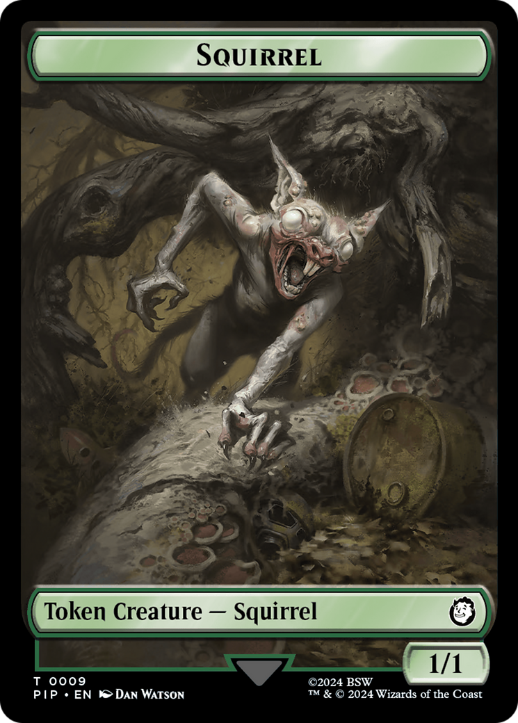 Junk // Squirrel Double-Sided Token [Fallout Tokens] | Cards and Coasters CA