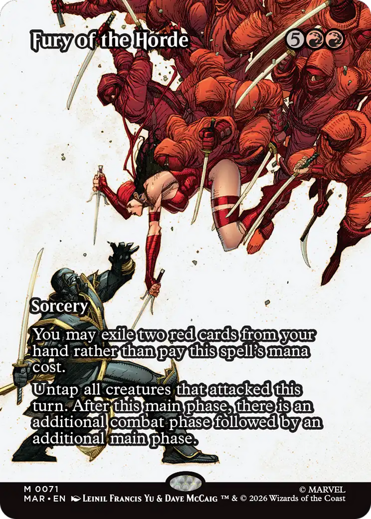 Fury of the Horde (Borderless) [Marvel Universe: Eternal-Legal] | Cards and Coasters CA