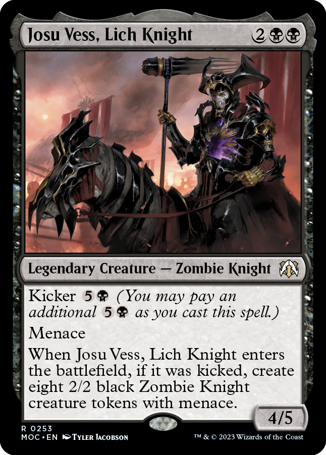 Josu Vess, Lich Knight [March of the Machine Commander] | Cards and Coasters CA