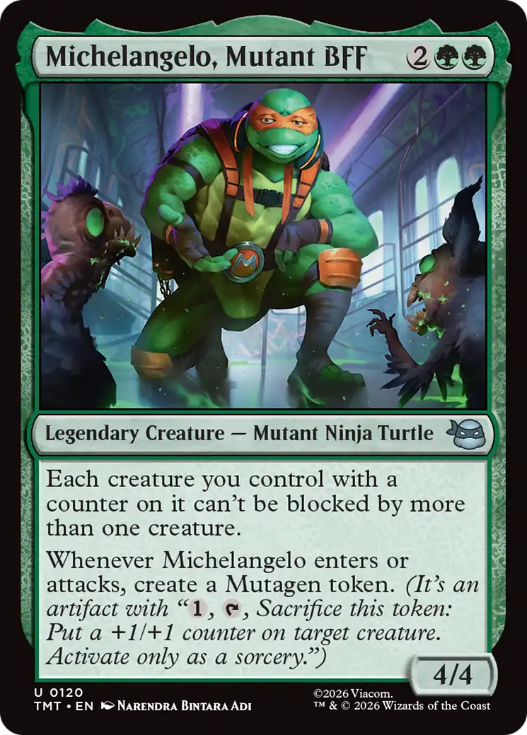 Michelangelo, Mutant BFF [Teenage Mutant Ninja Turtles] | Cards and Coasters CA