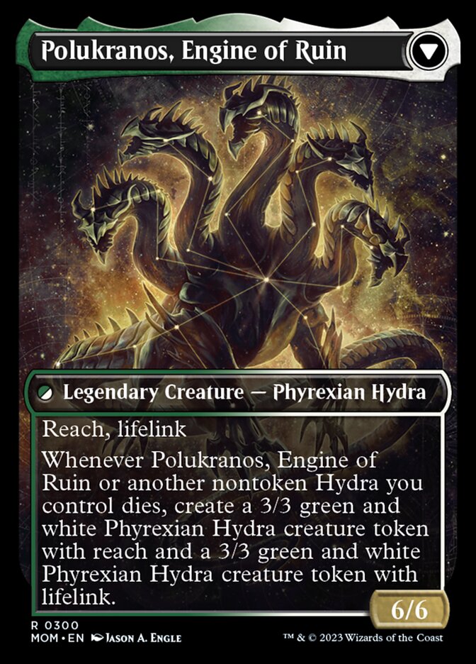 Polukranos Reborn // Polukranos, Engine of Ruin (Showcase Planar Booster Fun) [March of the Machine] | Cards and Coasters CA