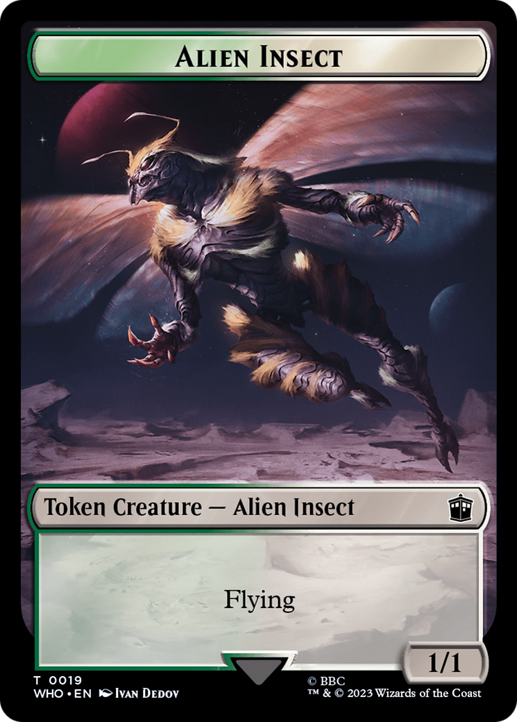 Copy // Alien Insect Double-Sided Token [Doctor Who Tokens] | Cards and Coasters CA