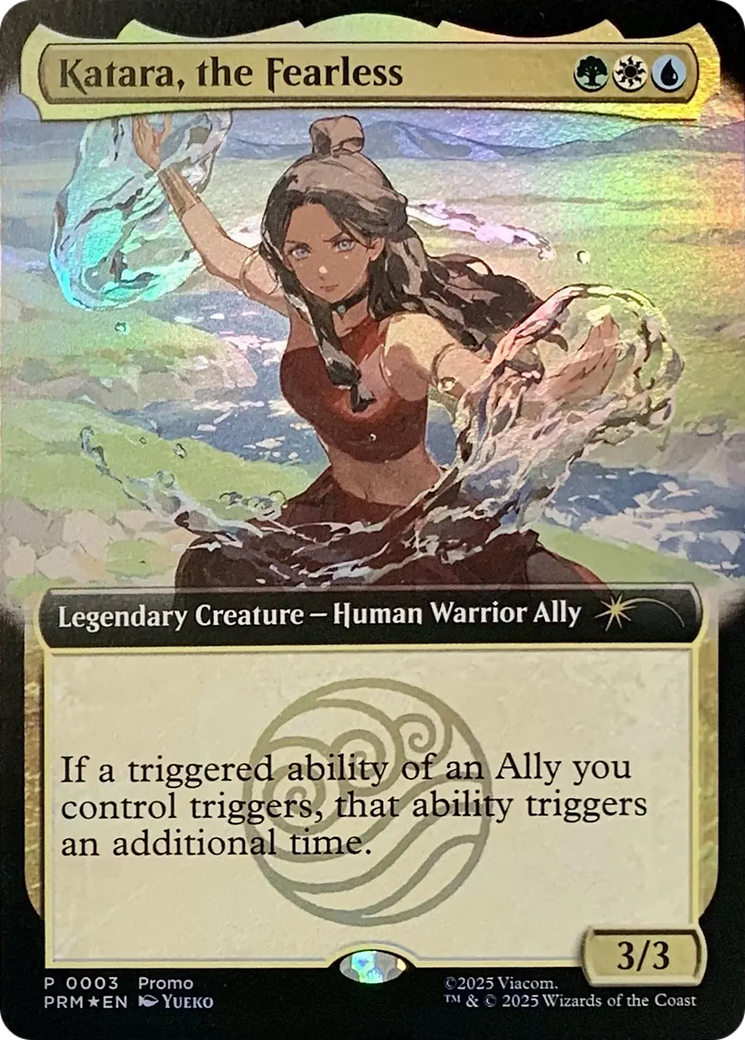 Katara, the Fearless (Extended Art) [Media Promos] | Cards and Coasters CA