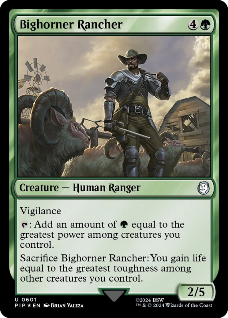 Bighorner Rancher (Surge Foil) [Fallout] | Cards and Coasters CA