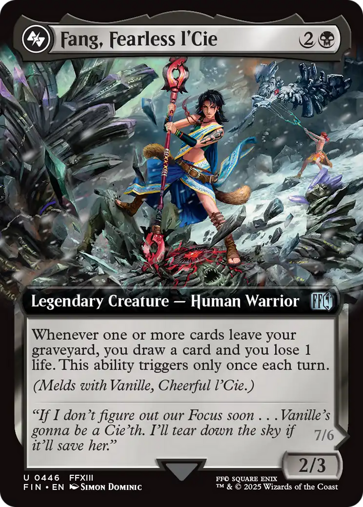Fang, Fearless l'Cie (Extended Art) [FINAL FANTASY] | Cards and Coasters CA
