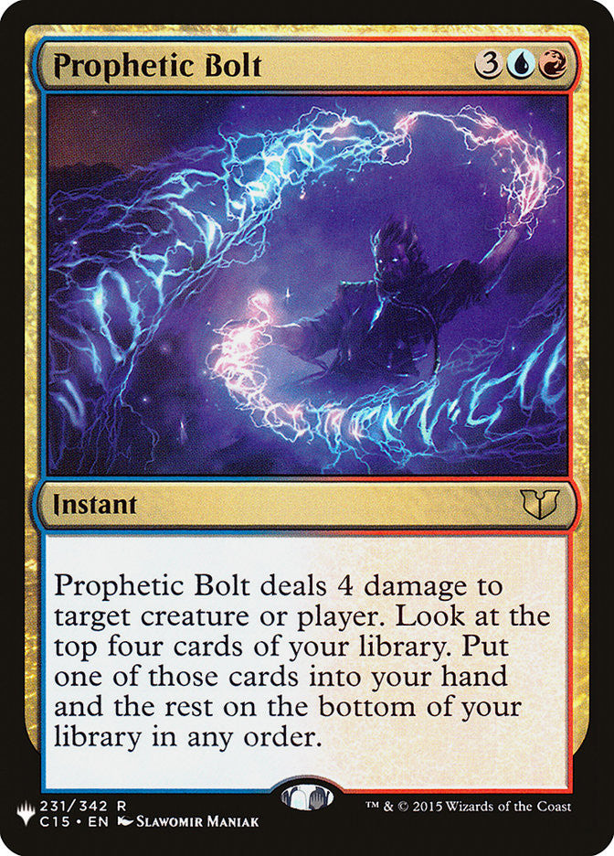 Prophetic Bolt [The List] | Cards and Coasters CA