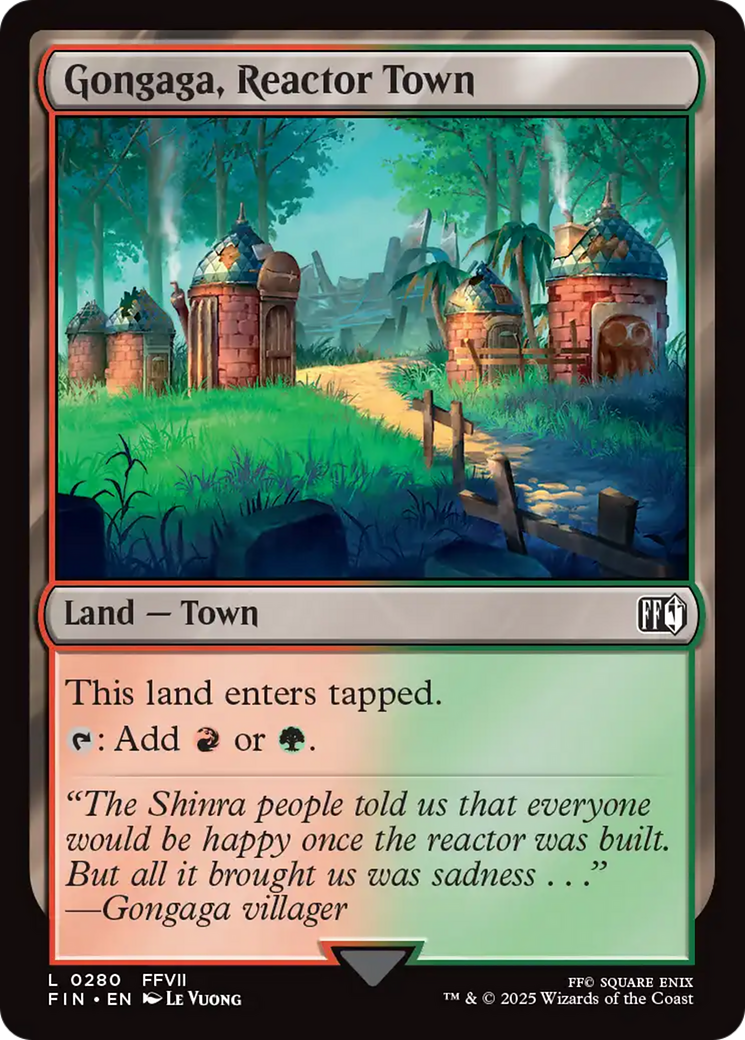 Gongaga, Reactor Town [FINAL FANTASY] | Cards and Coasters CA