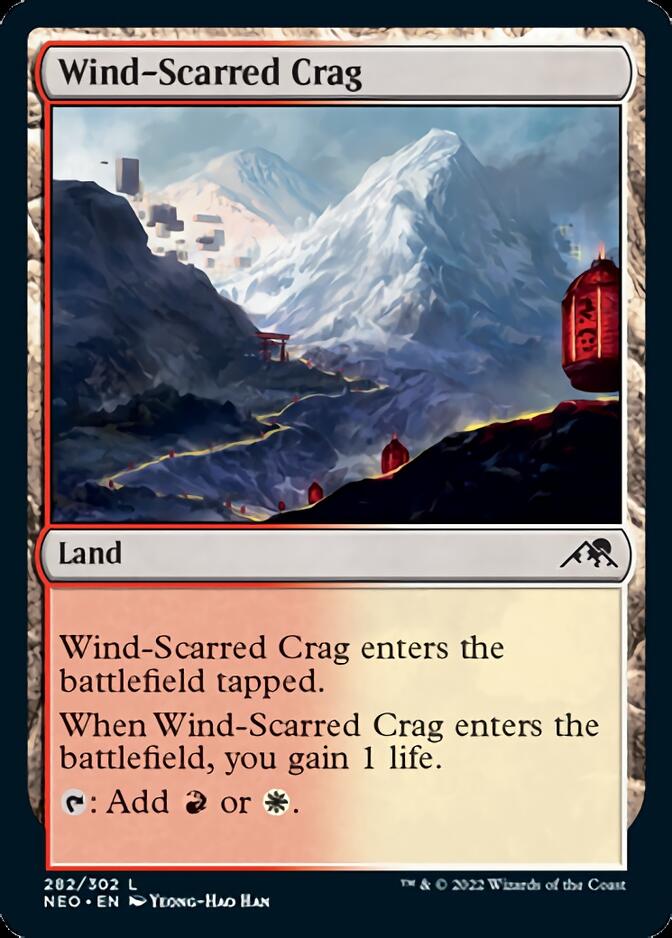 Wind-Scarred Crag [Kamigawa: Neon Dynasty] | Cards and Coasters CA