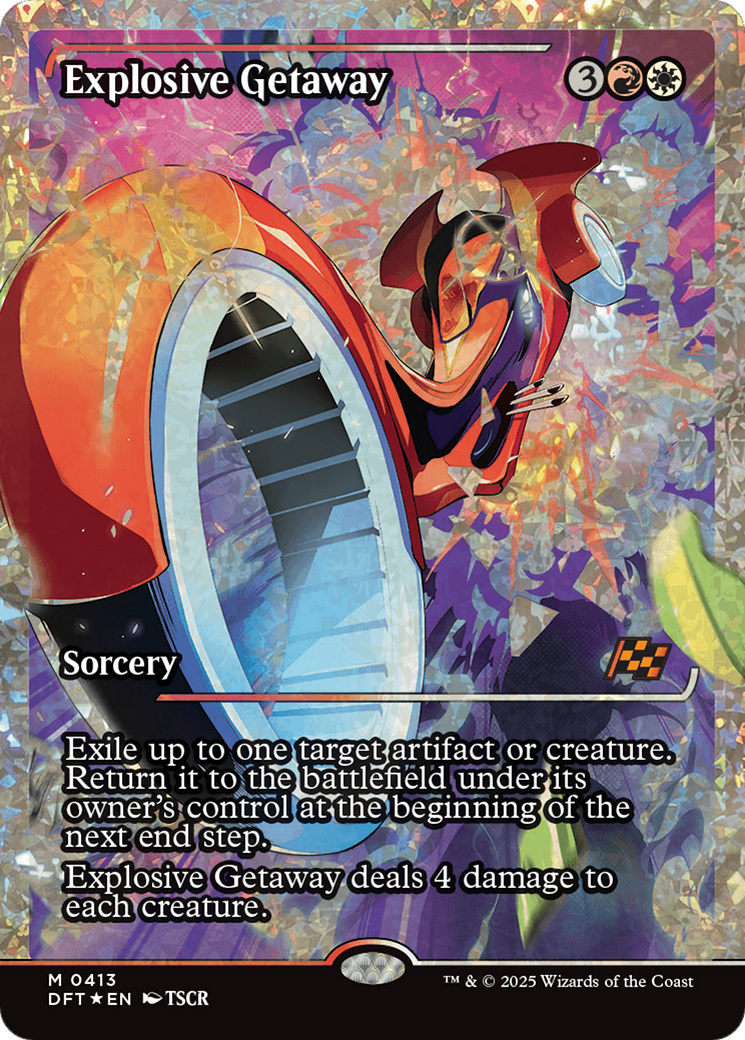 Explosive Getaway (Showcase) (Fracture Foil) [Aetherdrift] | Cards and Coasters CA