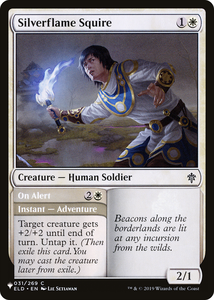 Silverflame Squire [The List Reprints] | Cards and Coasters CA