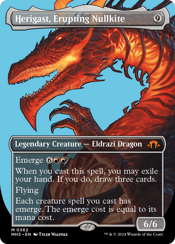 Herigast, Erupting Nullkite (Borderless) [Modern Horizons 3] | Cards and Coasters CA