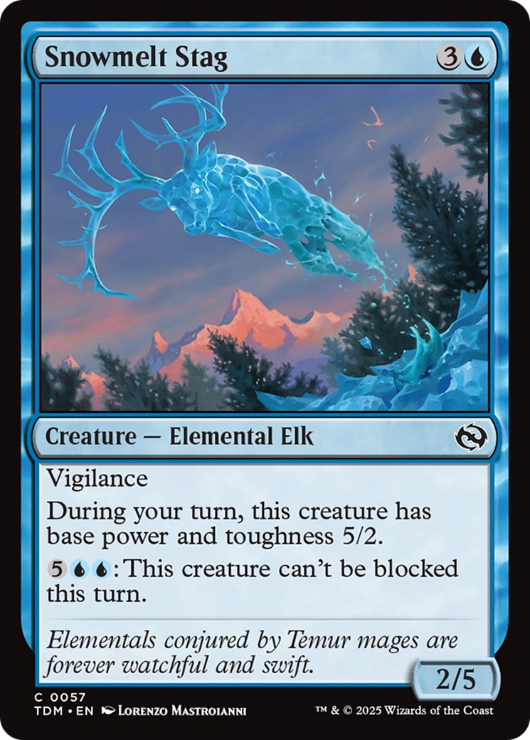 Snowmelt Stag [Tarkir: Dragonstorm] | Cards and Coasters CA