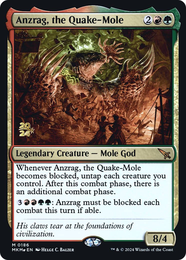 Anzrag, the Quake-Mole [Murders at Karlov Manor Prerelease Promos] | Cards and Coasters CA