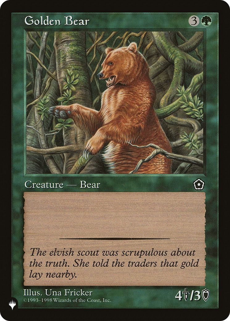 Golden Bear [The List Reprints] | Cards and Coasters CA