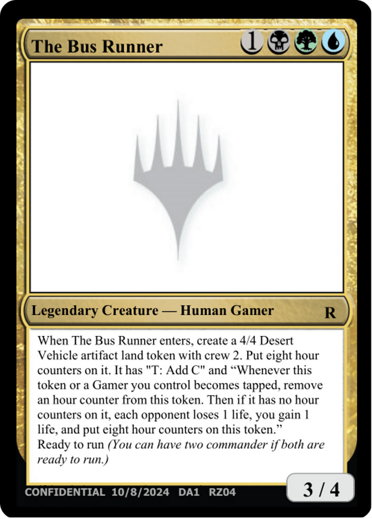 The Bus Runner [Unknown Event] | Cards and Coasters CA