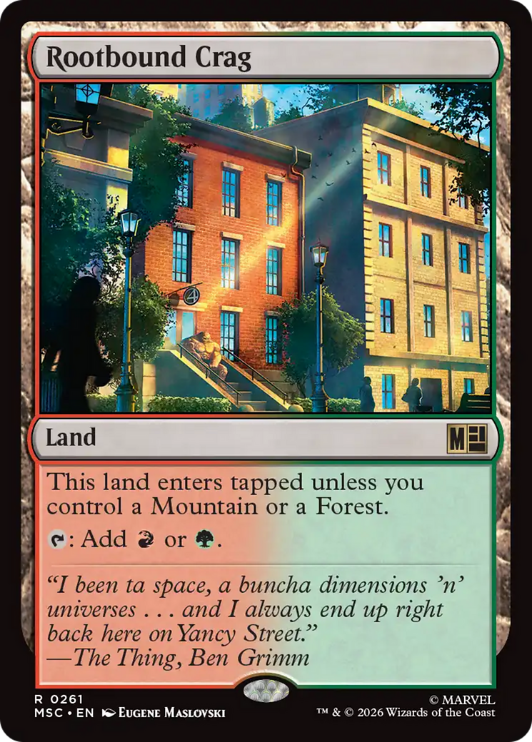 Rootbound Crag (Surge Foil) [Marvel Super Heroes Commander] | Cards and Coasters CA