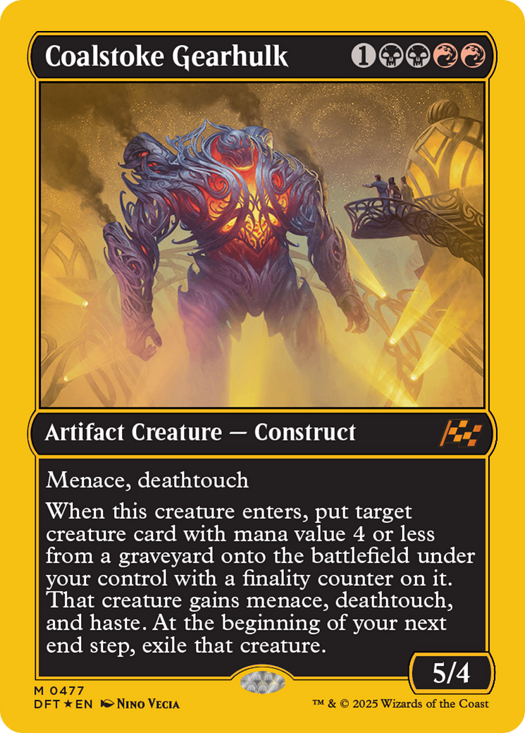 Coalstoke Gearhulk (First-Place Foil) [Aetherdrift] | Cards and Coasters CA